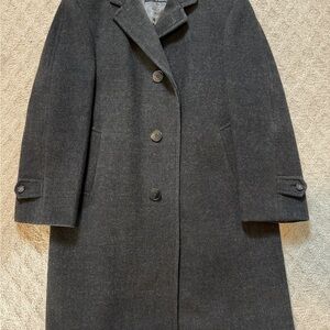 Men’s Vintage Wool Cashmere Overcoat Finest English – 46R – Union Made